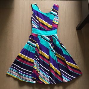Rainbow Stripe Calvin Klein Dress